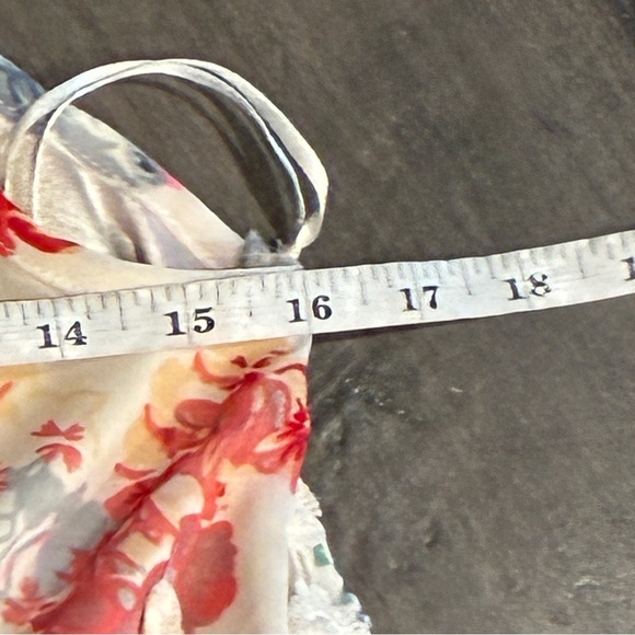 Anthropologie Ranna Gill Kalila Floral Pleated Lace Mini Dress - Size Medium - Picture 11 of 16